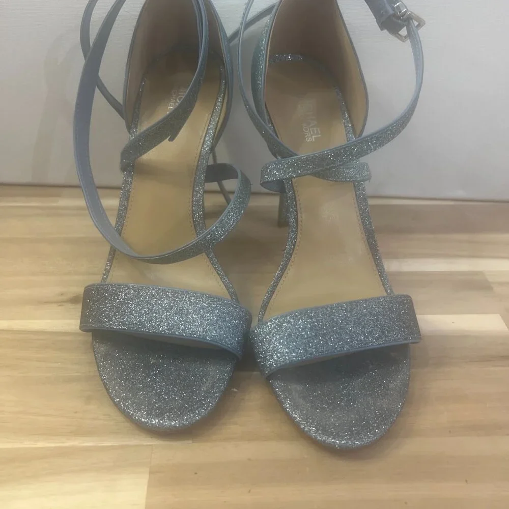 MICHAEL MICHAEL KORS Women's Astrid Stiletto Dress Sandals Size 7 Blue‎